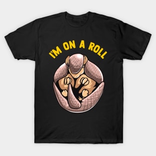 I'm On A Roll Adorable Rolling Baby Armadillo Pun T-Shirt